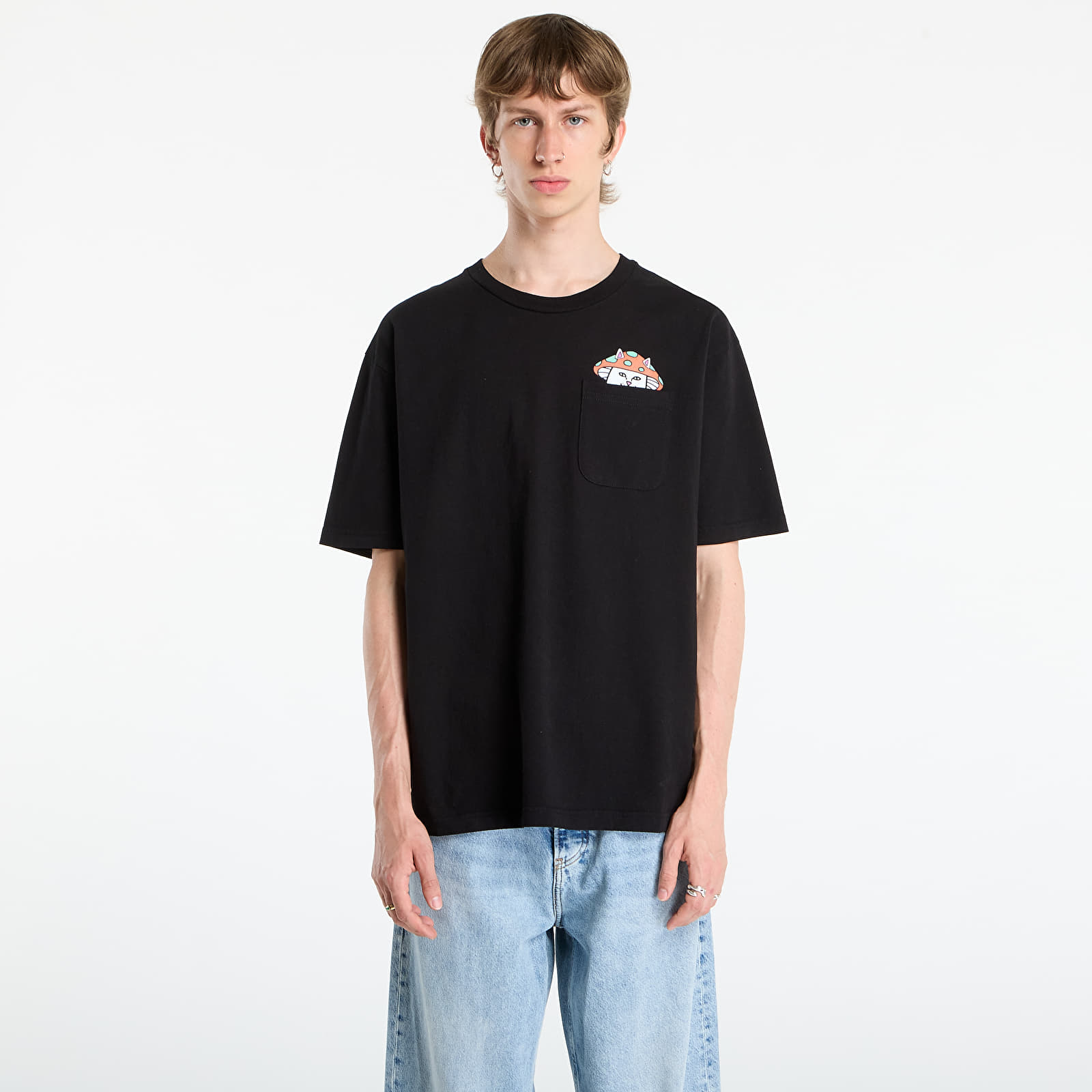 Camisetas de hombre RIPNDIP Lord Shroomy Pocket Tee Black