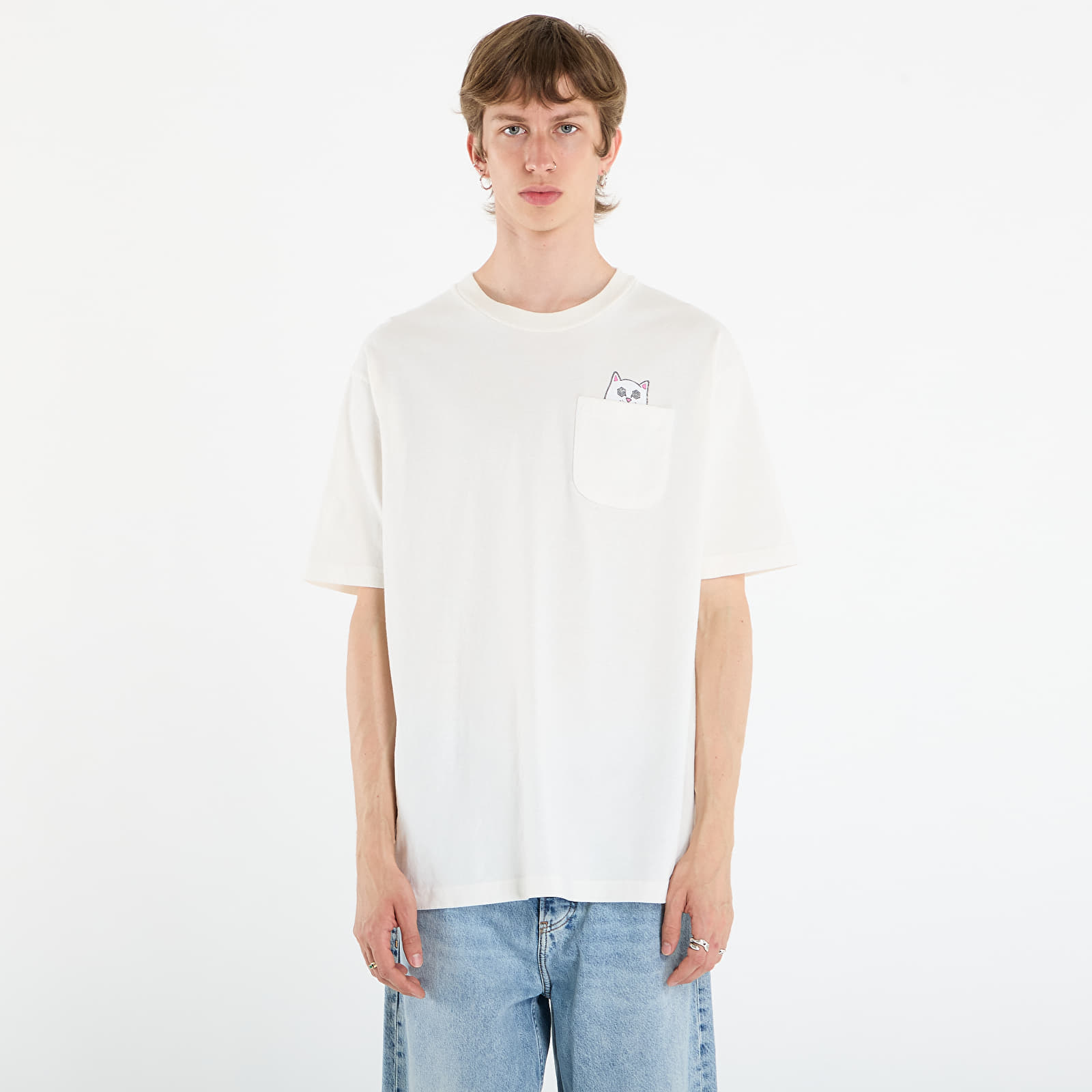 T-shirts homme RIPNDIP Nut Then Bolt Pocket Tee Bone