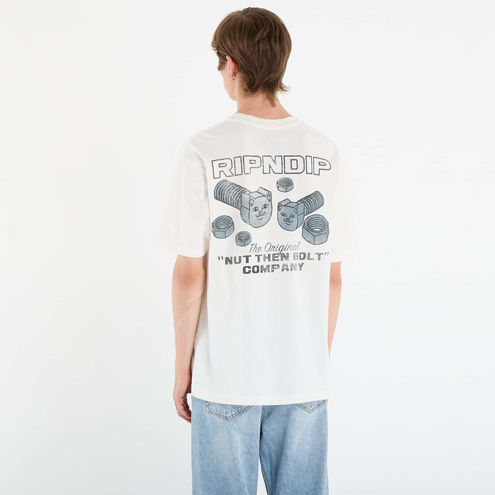 T-shirts homme RIPNDIP Nut Then Bolt Pocket Tee Bone