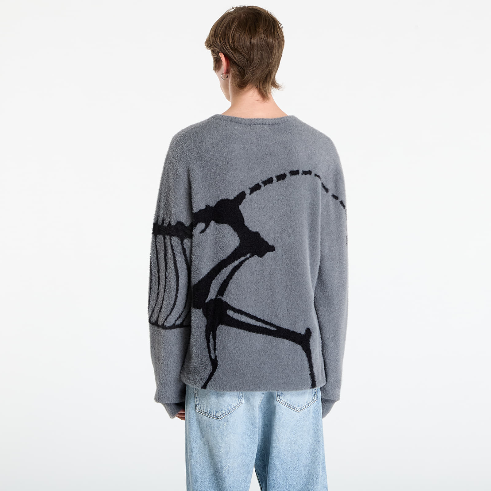 Muške majice RIPNDIP Fossil Mohair Knit Sweater Charcoal