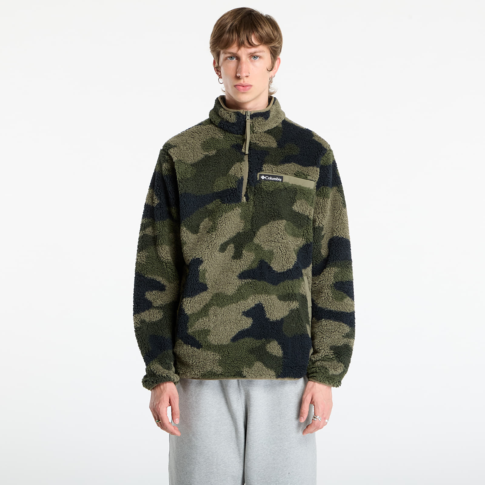 Sweatshirt Columbia Rugged Ridge™ High Pile Half Zip Stone Green Mod Camo S