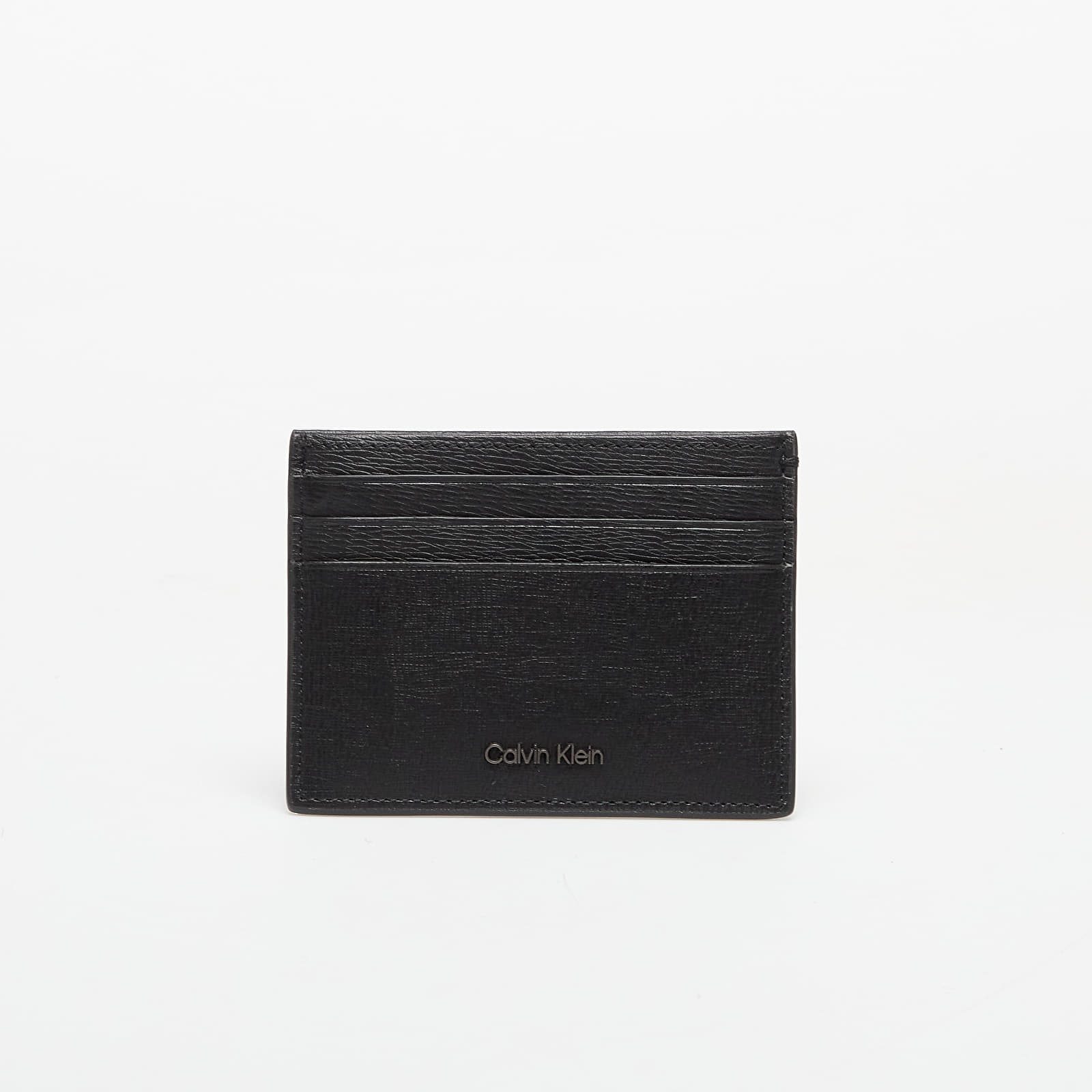 Carteras de los hombres Calvin Klein Saffiano Card Case Black