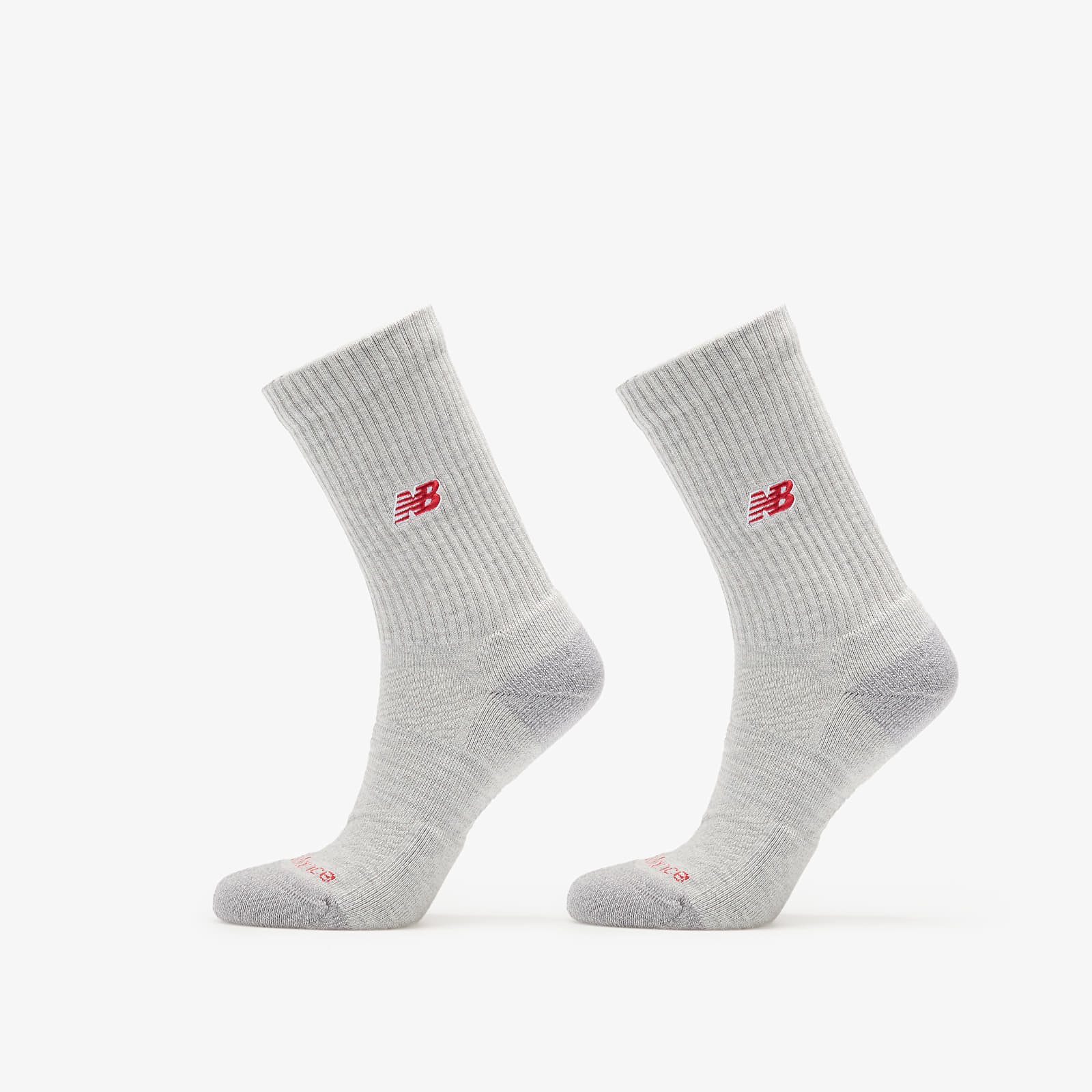 New Balance Active Premium Crew Socks 2-Pack Athletic Grey S
