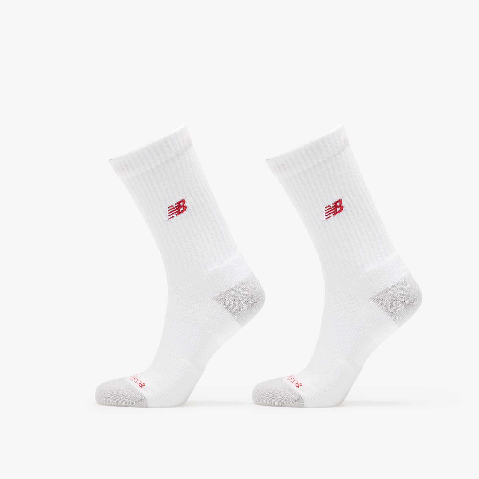 New Balance Active Premium Crew Socks 2-Pack White L