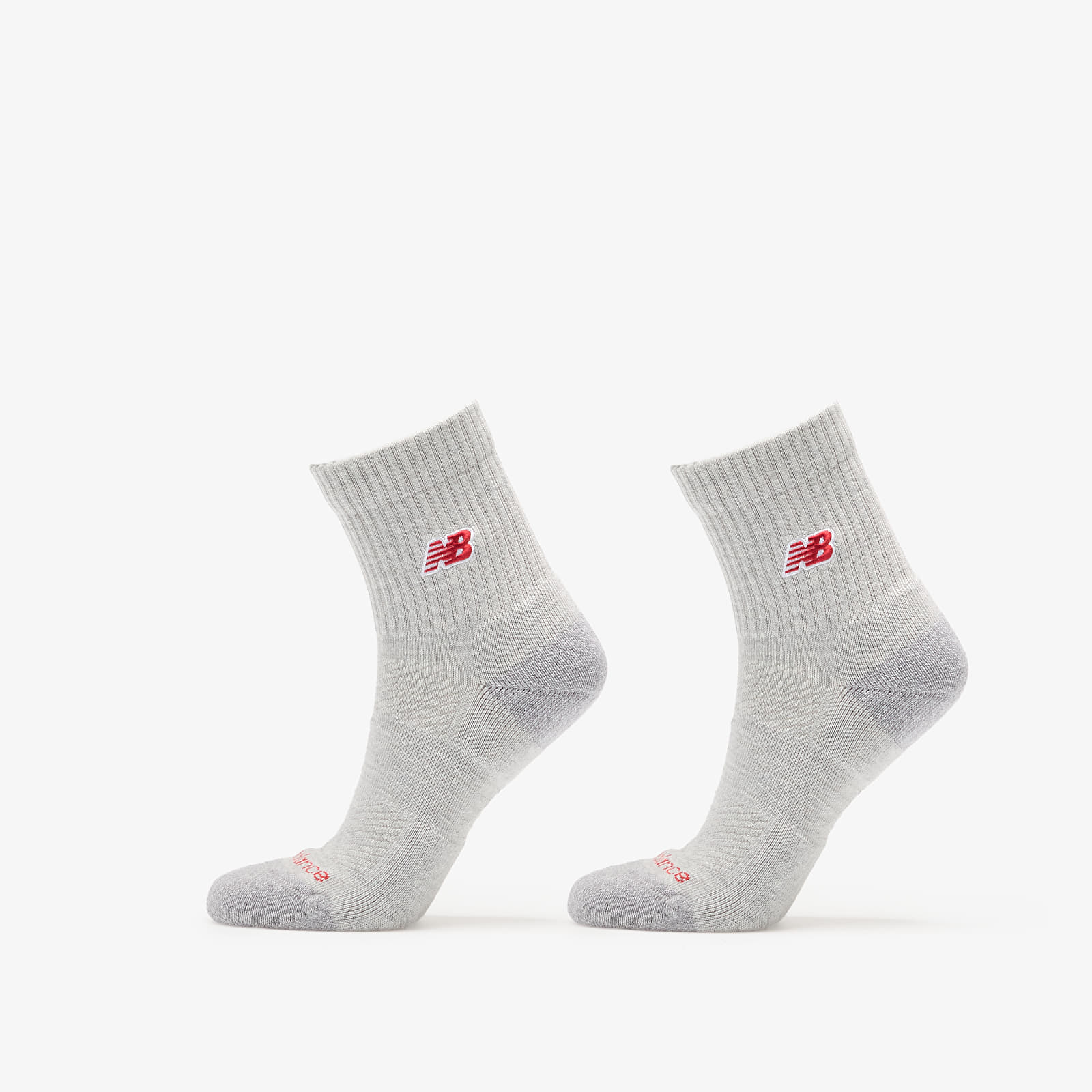 Vīriešu zeķes New Balance Active Premium Crew Quarter 2-Pack Athletic Grey