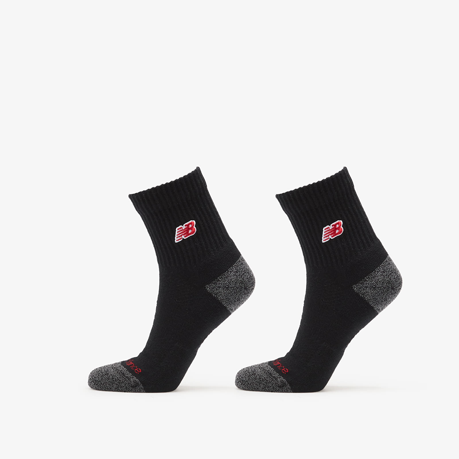 Vīriešu zeķes New Balance Active Premium Crew Quarter 2-Pack Black