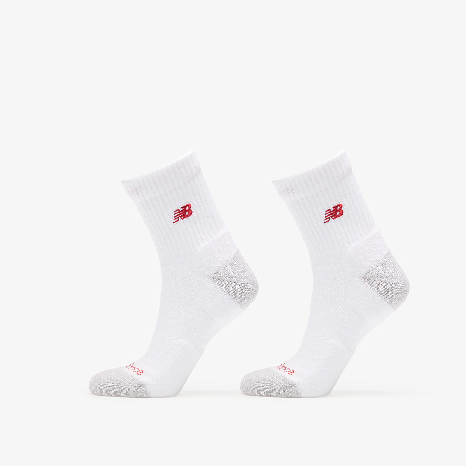 Vīriešu zeķes New Balance Active Premium Crew Quarter 2-Pack White