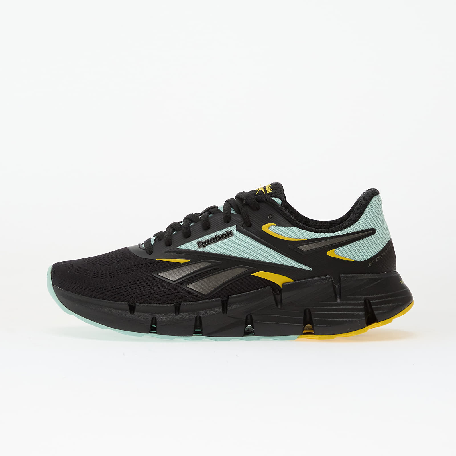Vīriešu čības un apavi Reebok Zig Dynamica 6 Core Black/ Glitch Aqua/ Golden Haze
