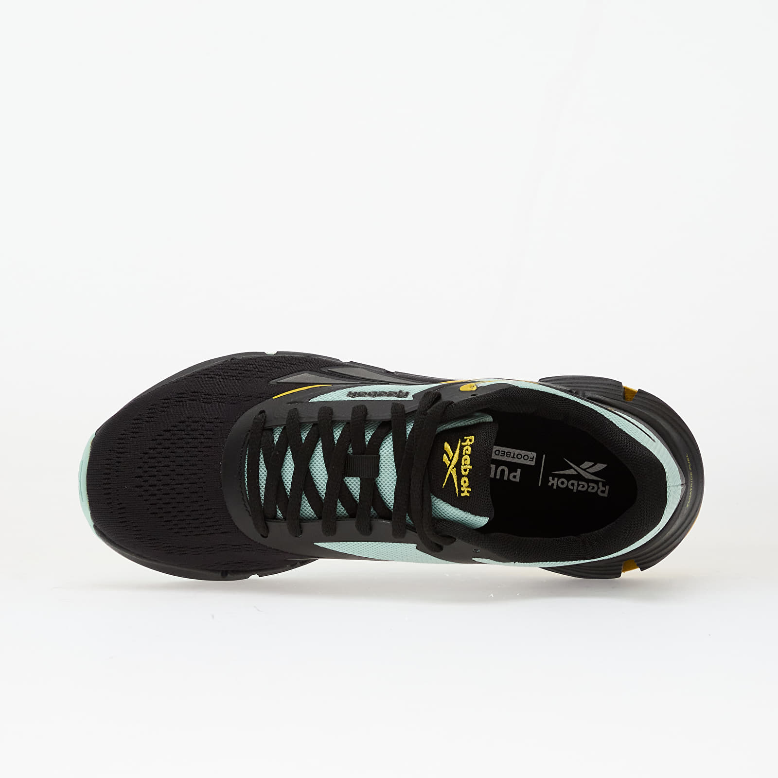 Vīriešu čības un apavi Reebok Zig Dynamica 6 Core Black/ Glitch Aqua/ Golden Haze