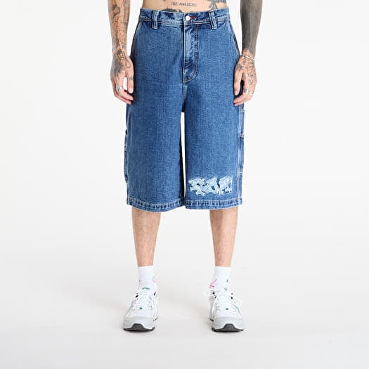 Šortky RIPNDIP Ace Ultra Wide Leg Shorts Medium Wash