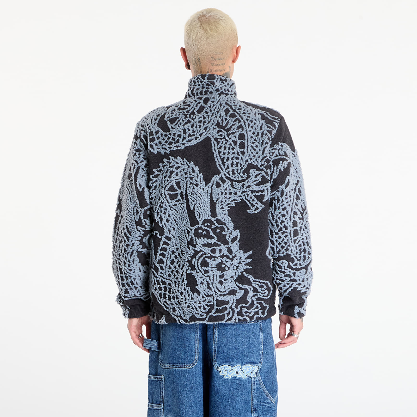 Vestes pour hommes RIPNDIP Haku Reversible Jacket Black/ Charcoal