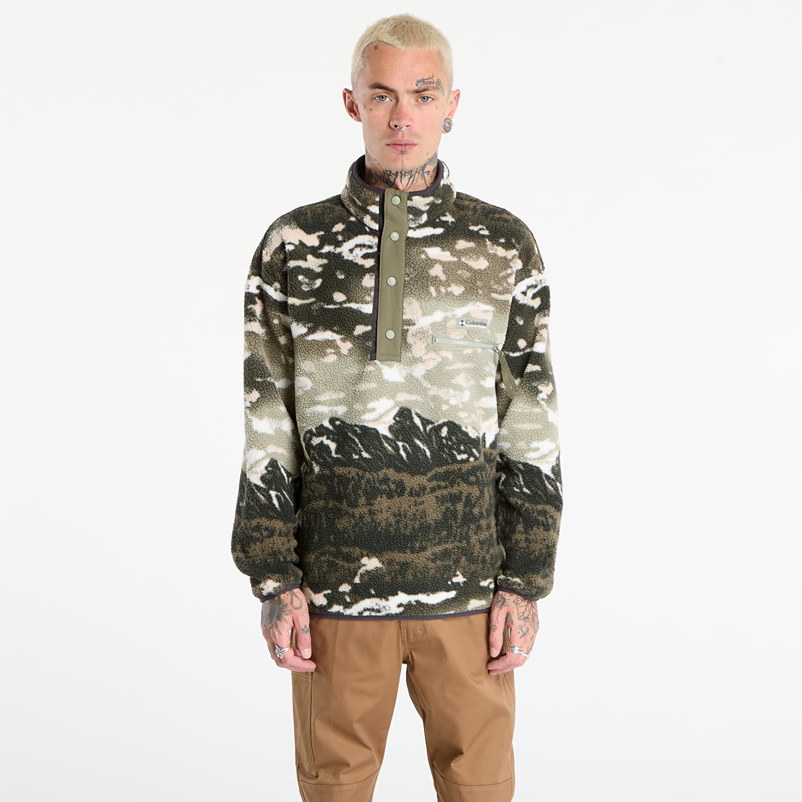 Vīriešu džemperi Columbia Helvetia™ II Printed Half Snap Fleece Safari Sisters