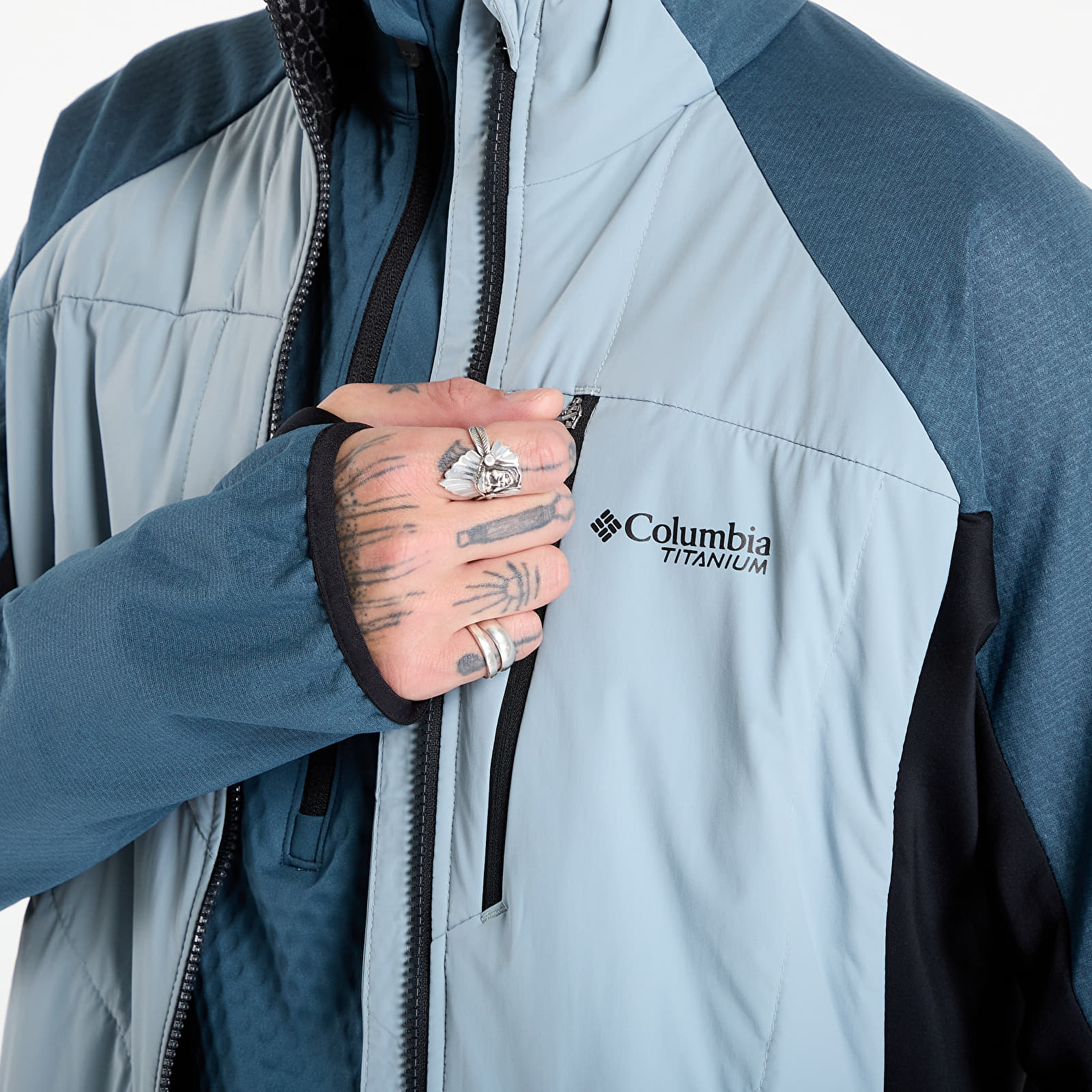 Vīriešu džemperi Columbia Arctic Crest™ Hybrid Full Zip Crushed Blue/ Everblue/ Black