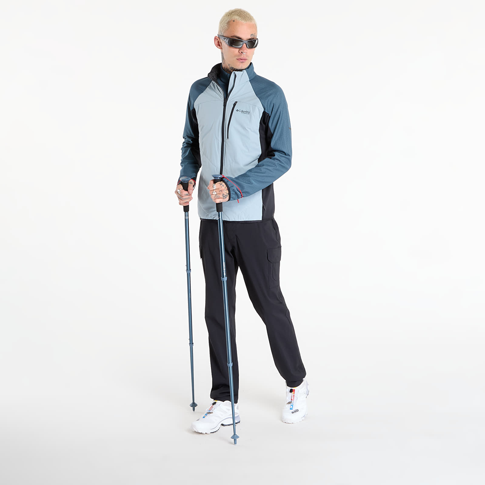 Vīriešu džemperi Columbia Arctic Crest™ Hybrid Full Zip Crushed Blue/ Everblue/ Black
