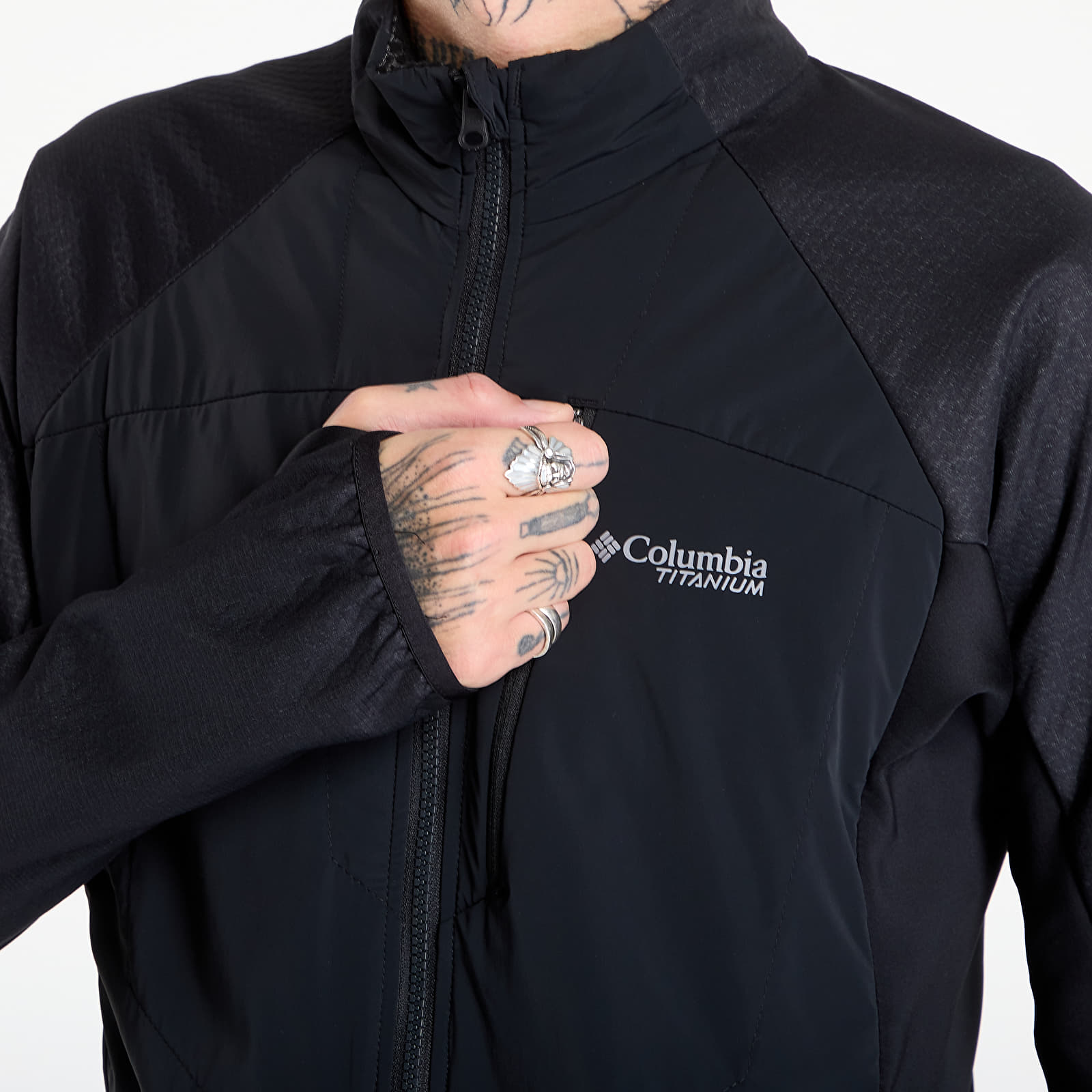 Vīriešu džemperi Columbia Arctic Crest™ Hybrid Full Zip Black