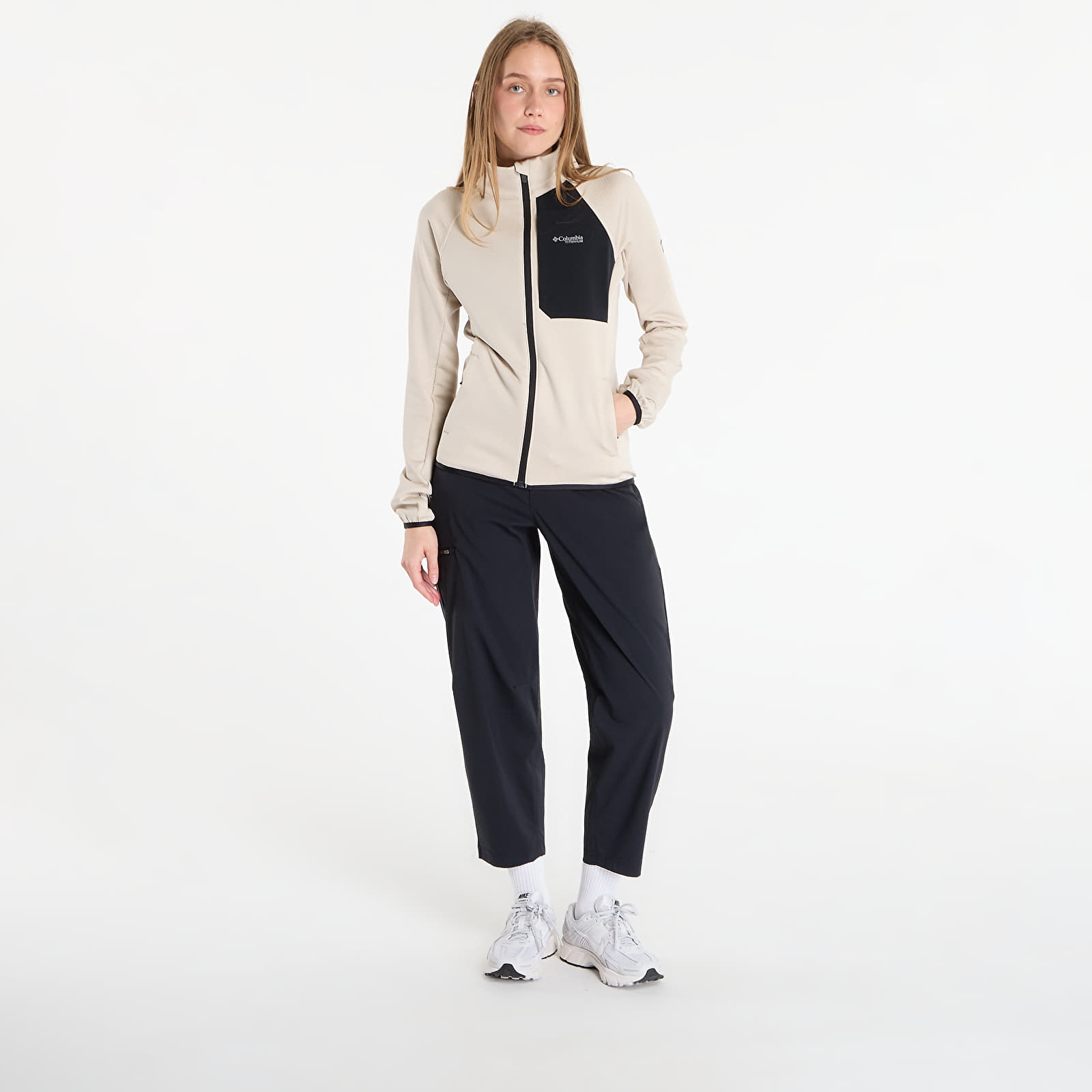 Sieviešu džemperi Columbia Triple Canyon™ Grid Fleece FZ Dark Stone Heather/ Black