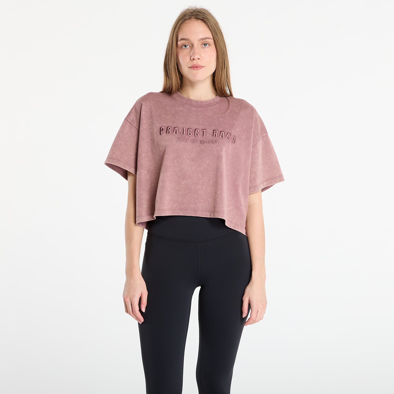 Sieviešu T-krekli Under Armour Project Rock Statement Graphic SS Tee Maroon Mist