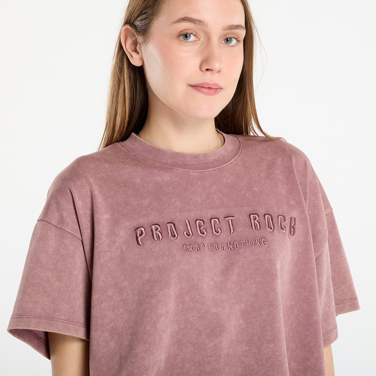Sieviešu T-krekli Under Armour Project Rock Statement Graphic SS Tee Maroon Mist