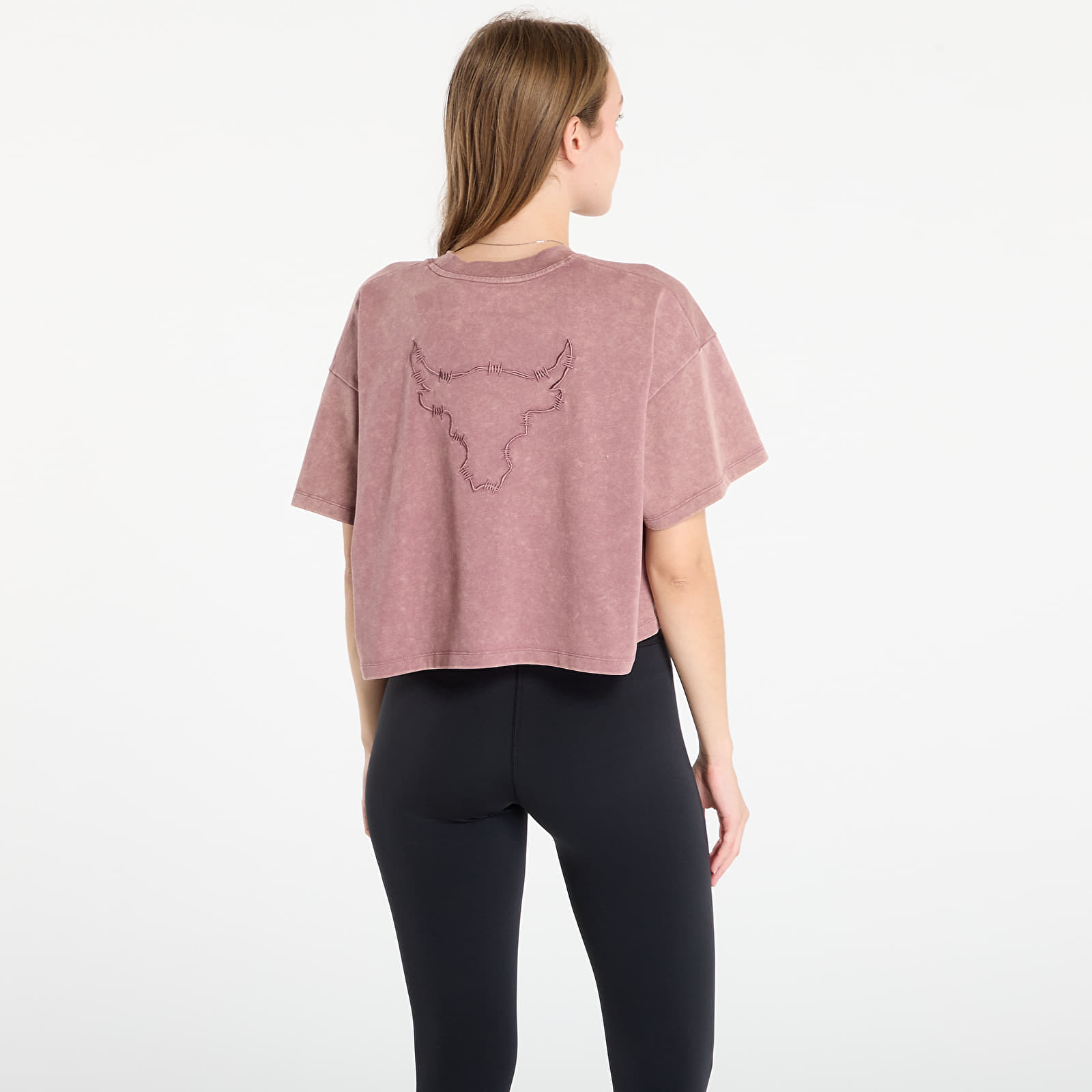 Sieviešu T-krekli Under Armour Project Rock Statement Graphic SS Tee Maroon Mist