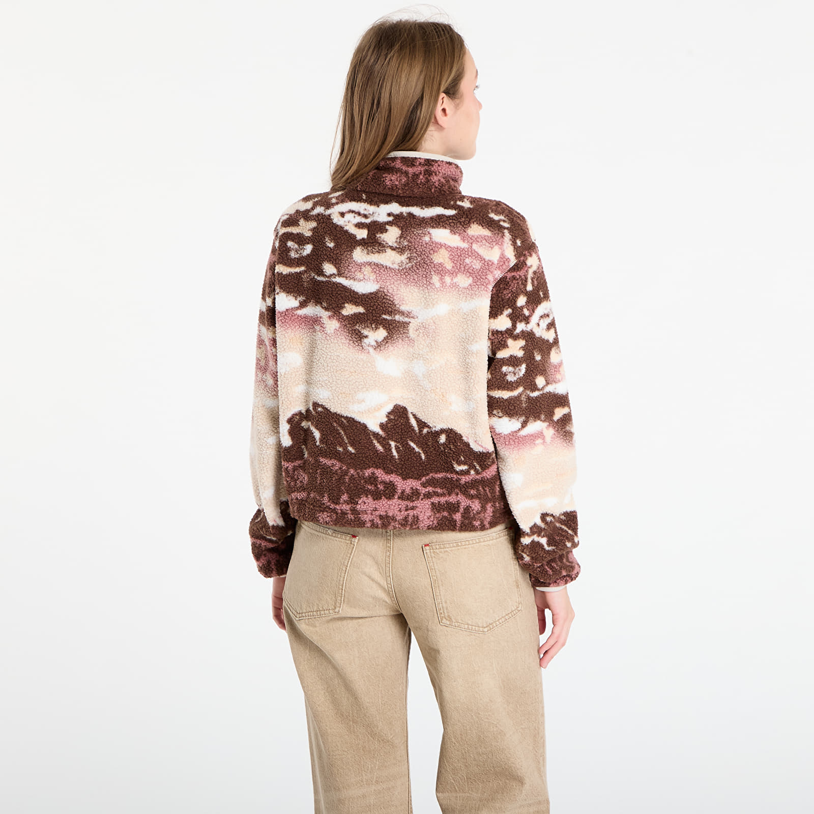 Sieviešu džemperi Columbia Helvetia™ II Printed Cropped Half Snap Tobacco Sisters/ Dark Stone