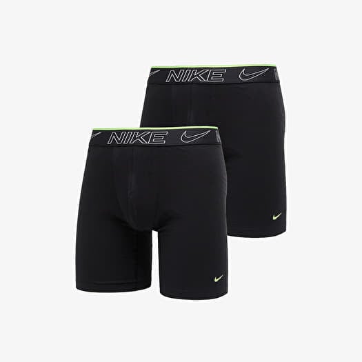 Nike Elite Cotton Stretch Long Boxer Brief 2-Pack Black