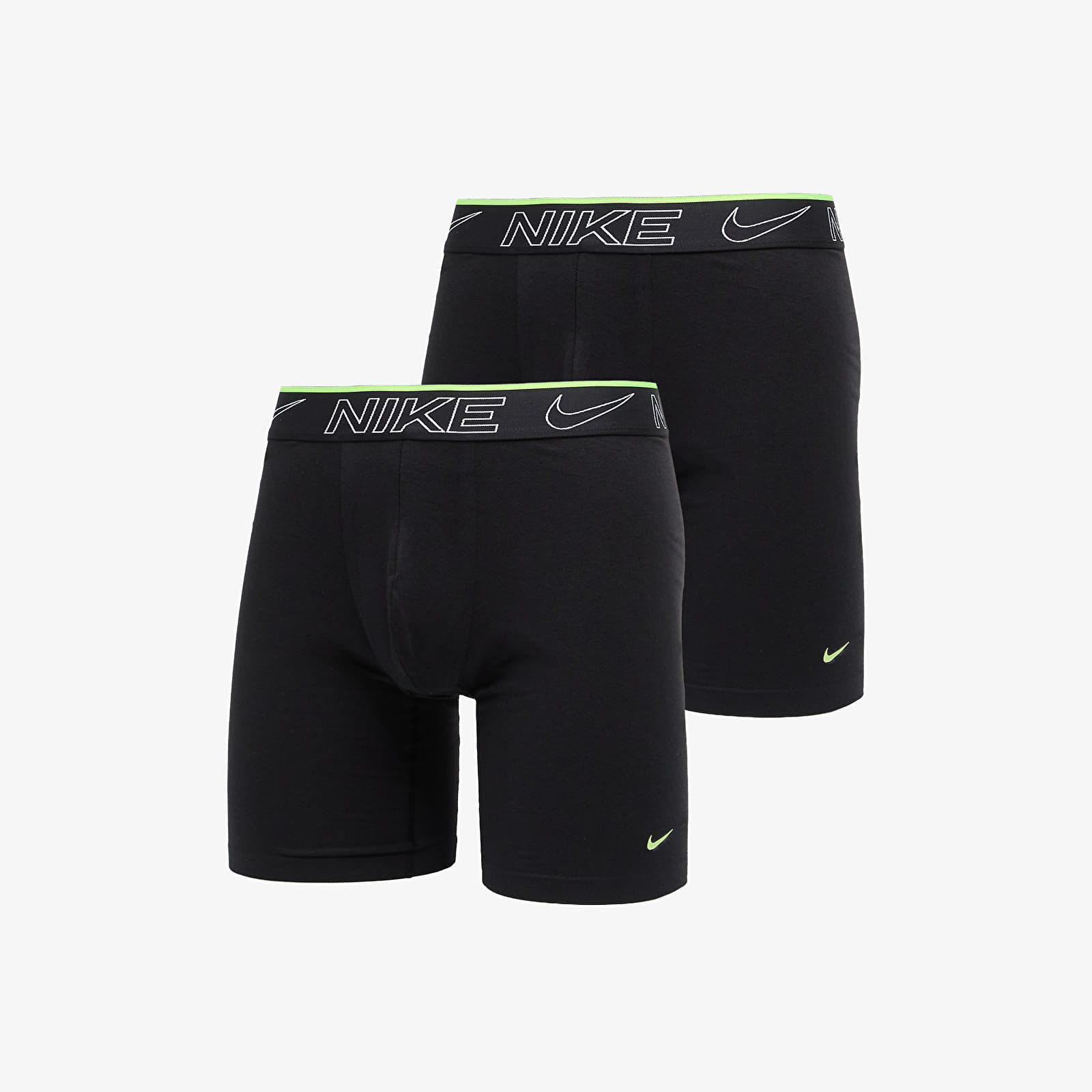 Vīriešu bokseri Nike Elite Cotton Stretch Long Boxer Brief 2-Pack Black