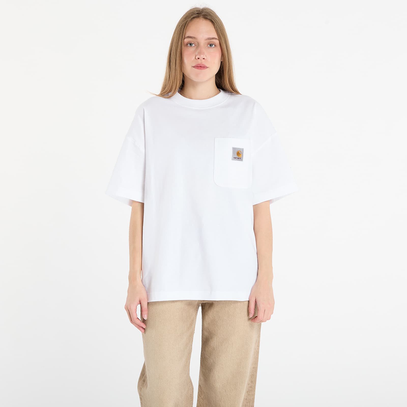Heren T-shirts Carhartt WIP S/S Work Pocket T-Shirt UNISEX White