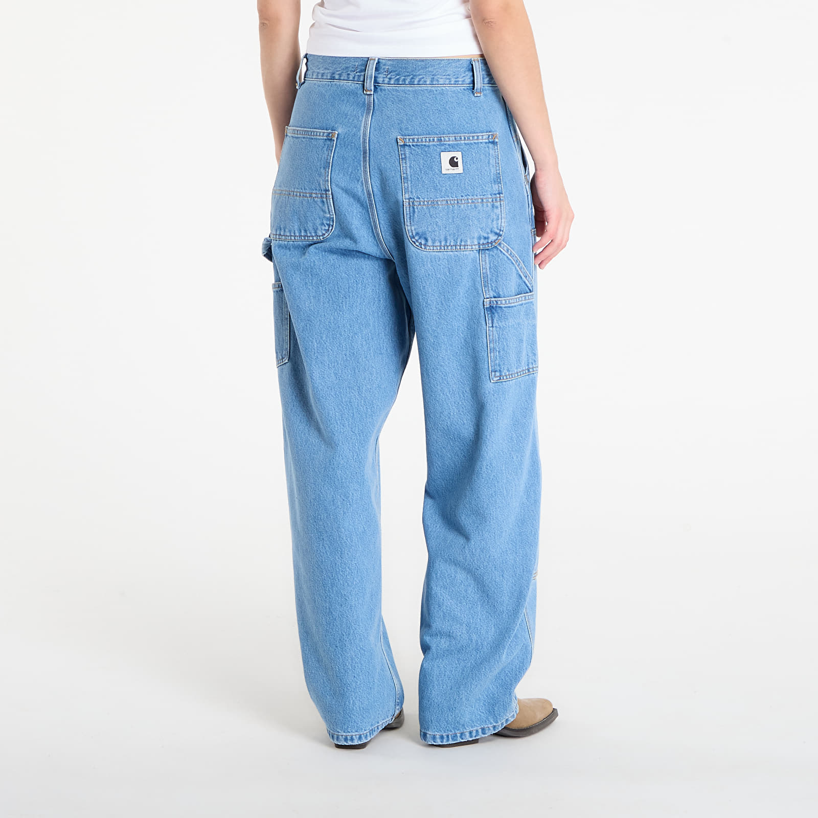 Vaqueros de mujer Carhartt WIP W' Brandon Double Knee Pant Blue Stone Bleached