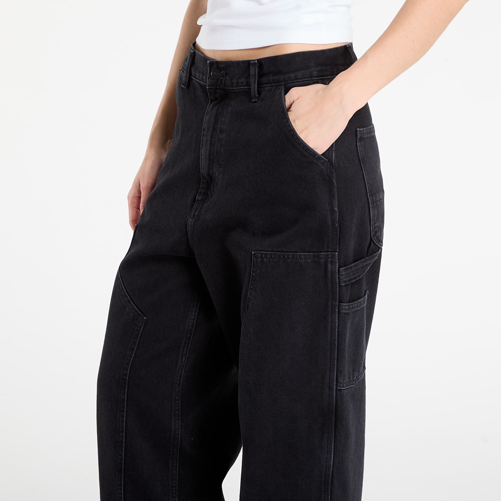 Pantalones de mujer Carhartt WIP W' Brandon Double Knee Pant Black Stone Washed
