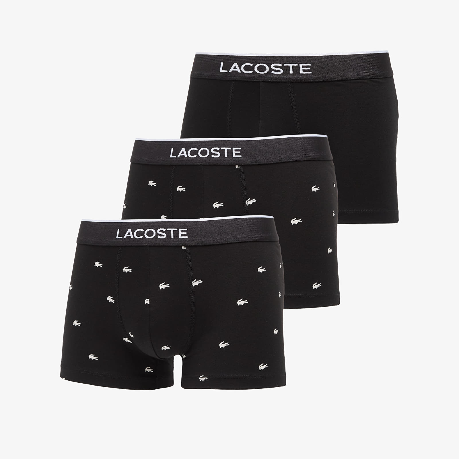 Boxer LACOSTE 3-Pack Trunk Black
