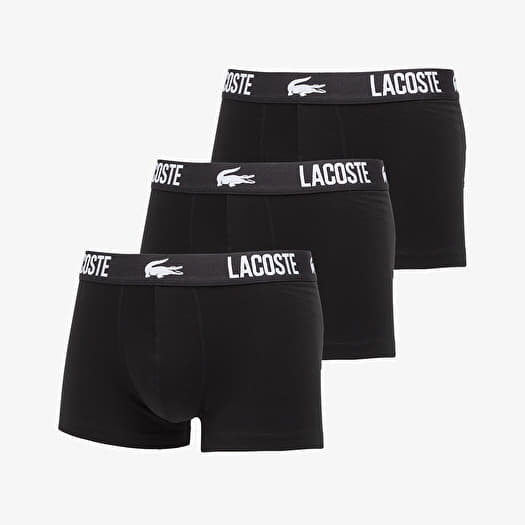 Boxerky LACOSTE 3-Pack Trunk Black