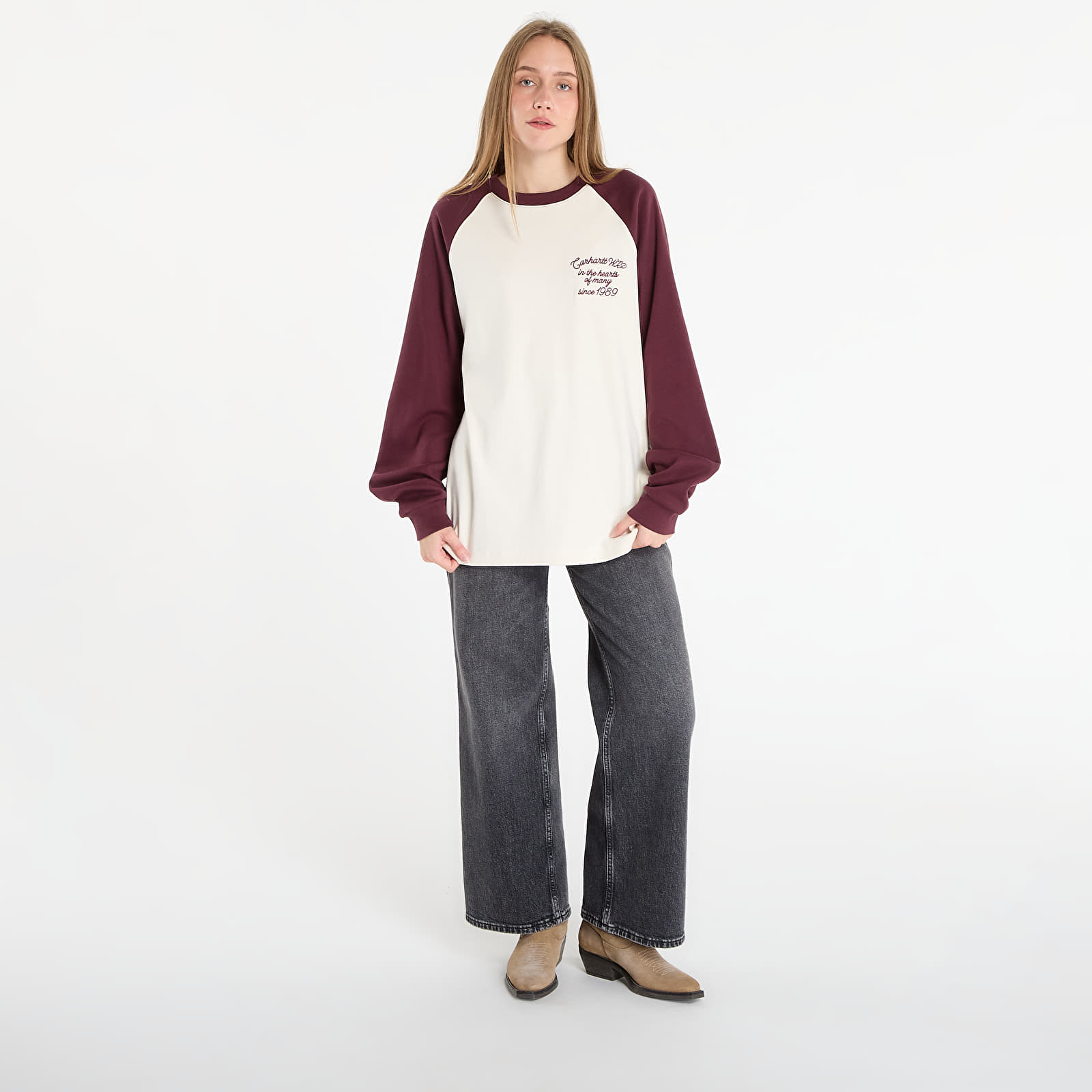 Tricouri bărbați Carhartt WIP L/S Alston T-Shirt UNISEX Wax/ Rondo