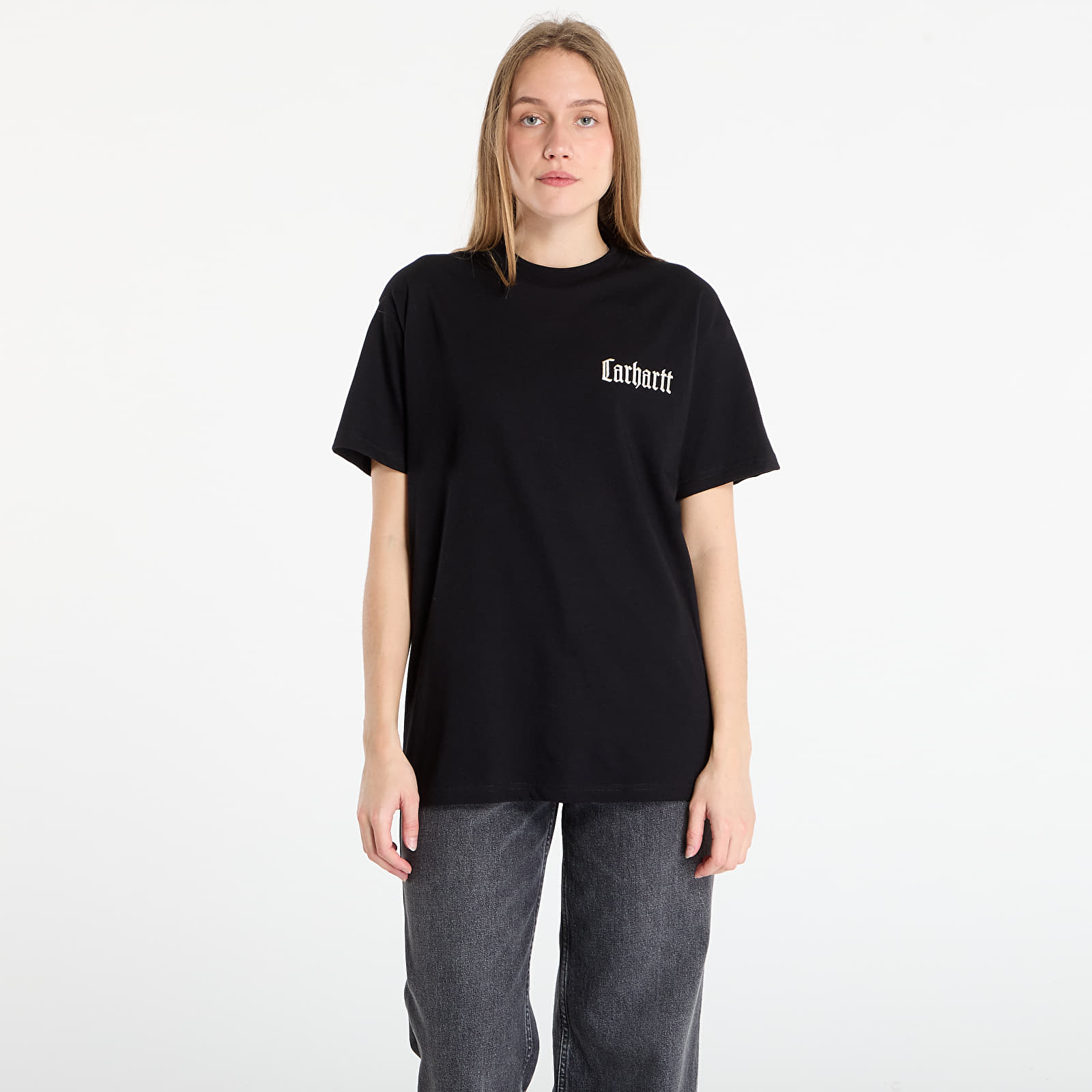 Férfi pólok Carhartt WIP S/S Schooling T-Shirt UNISEX Black