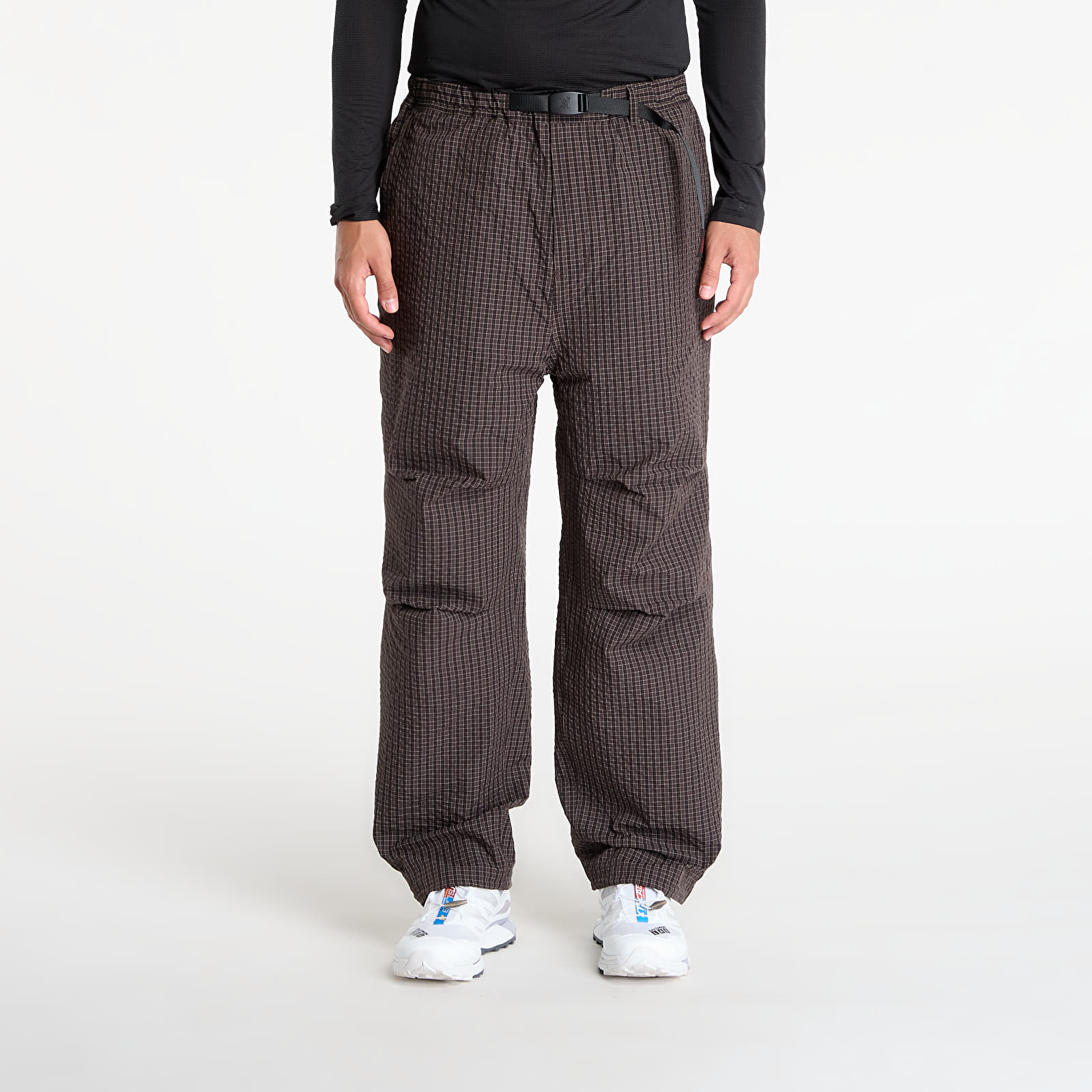 Pantaloni bărbați Gramicci Northside Plaid Pant Deep Brown