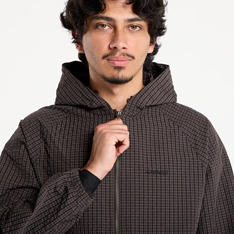 Men's jackets Gramicci Northside Plaid Hooded Jacket Deep Brown