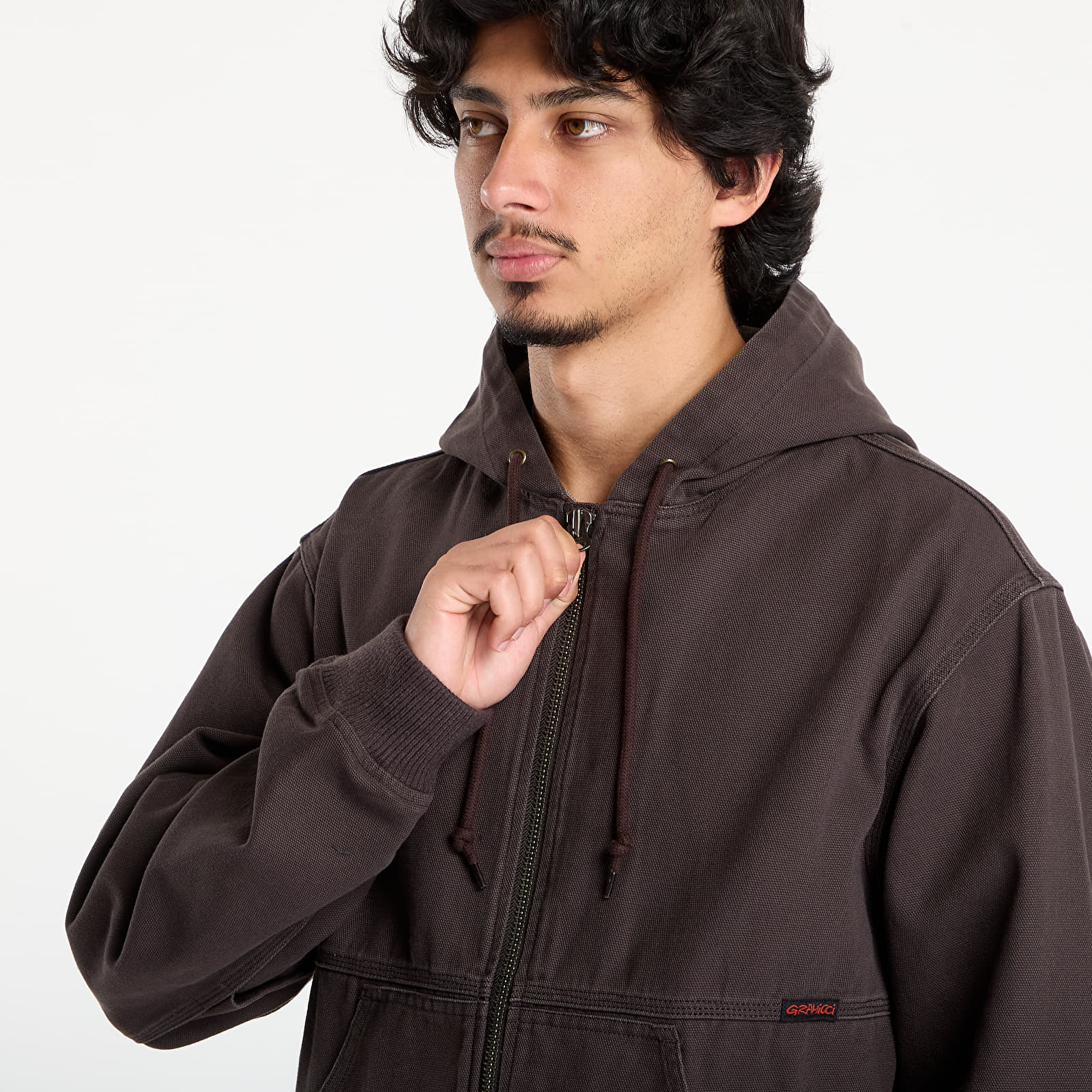 Vestes pour hommes Gramicci El Cap Canvas Hooded Jacket Umber