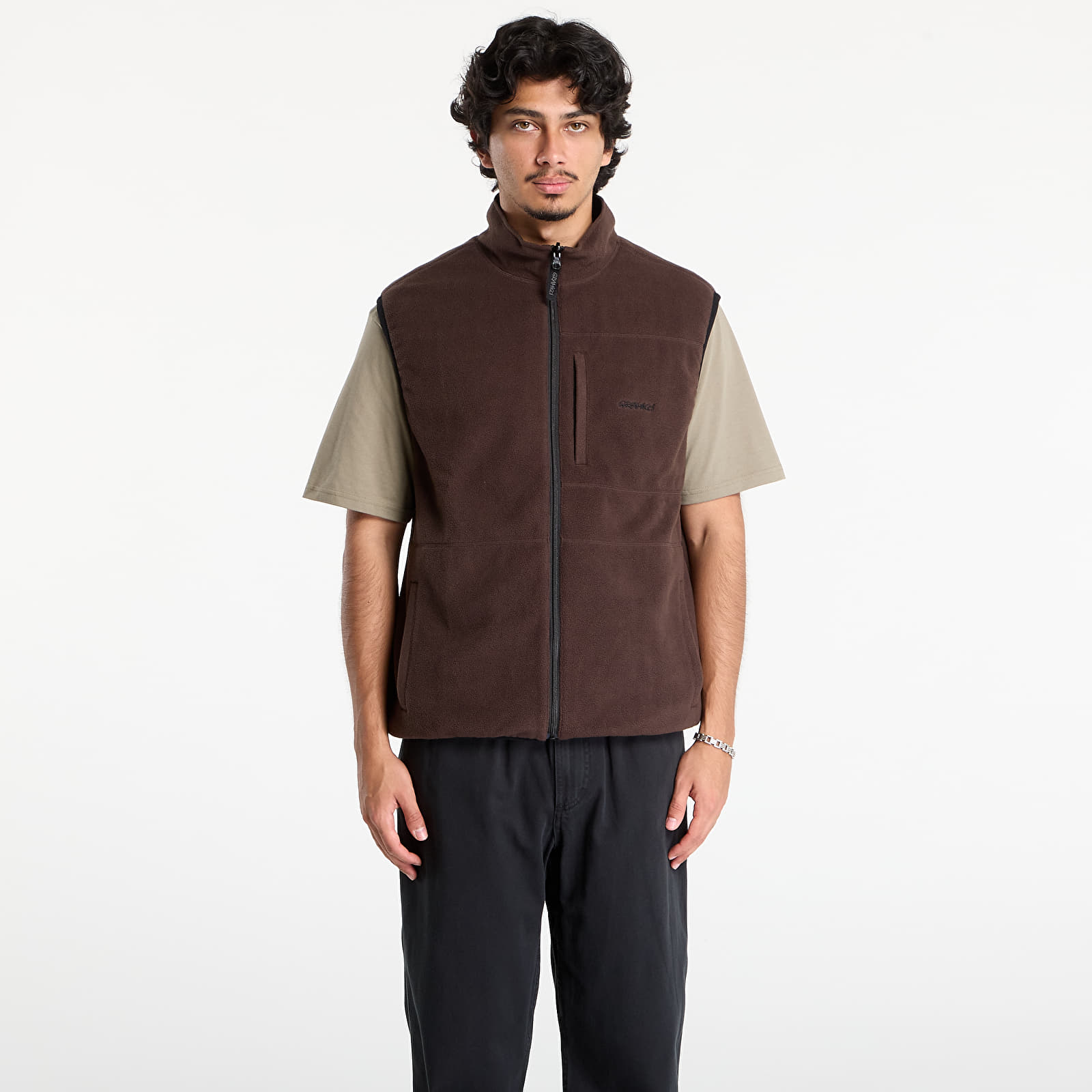 Veste pentru bărbați Gramicci Thermal Fleece Reversible Vest UNISEX Tobacco