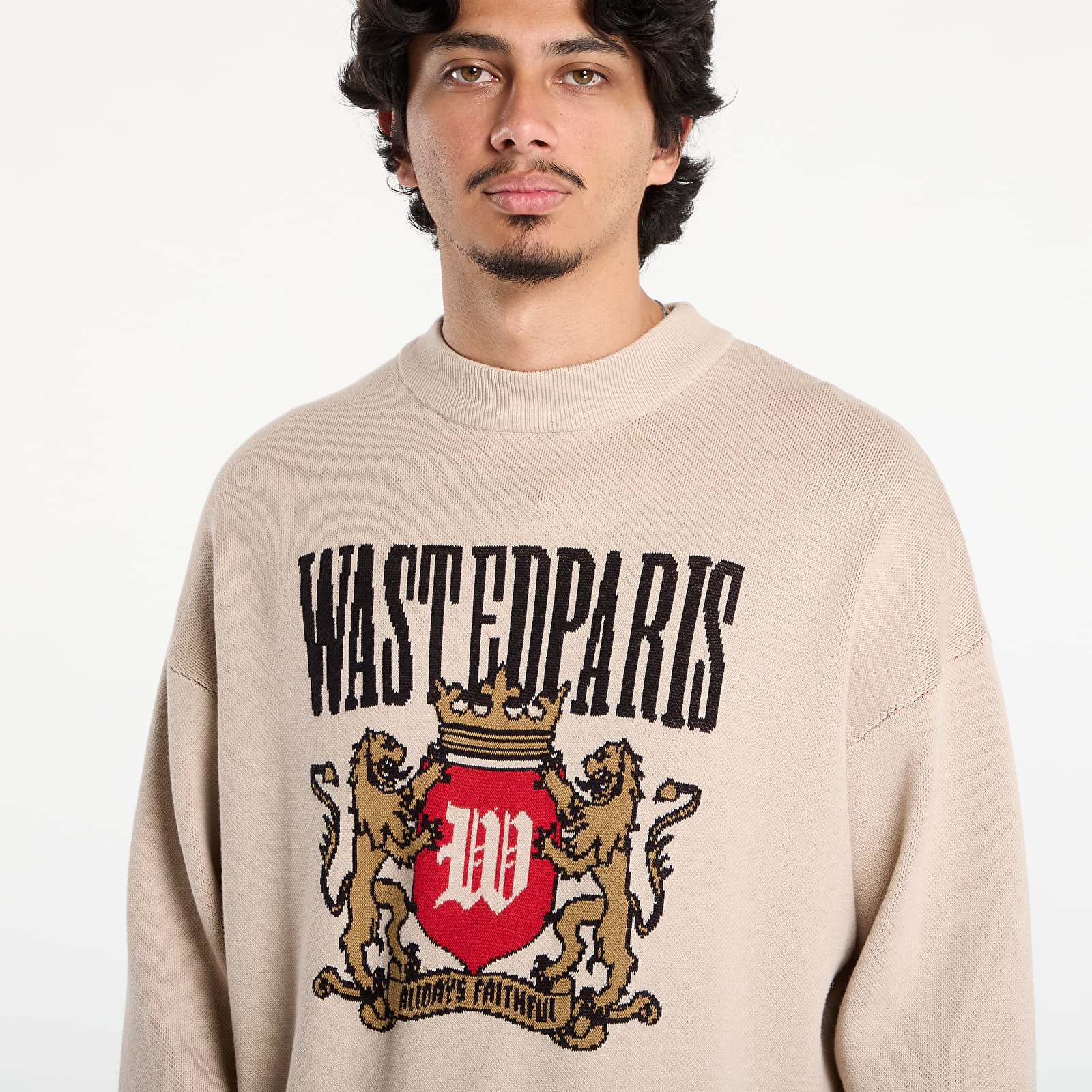 Pulls homme Wasted Paris M Crest Sweater Sahara