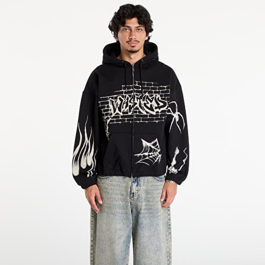 Džemperis Wasted Paris M Atm Boxy Zip Hoodie Black