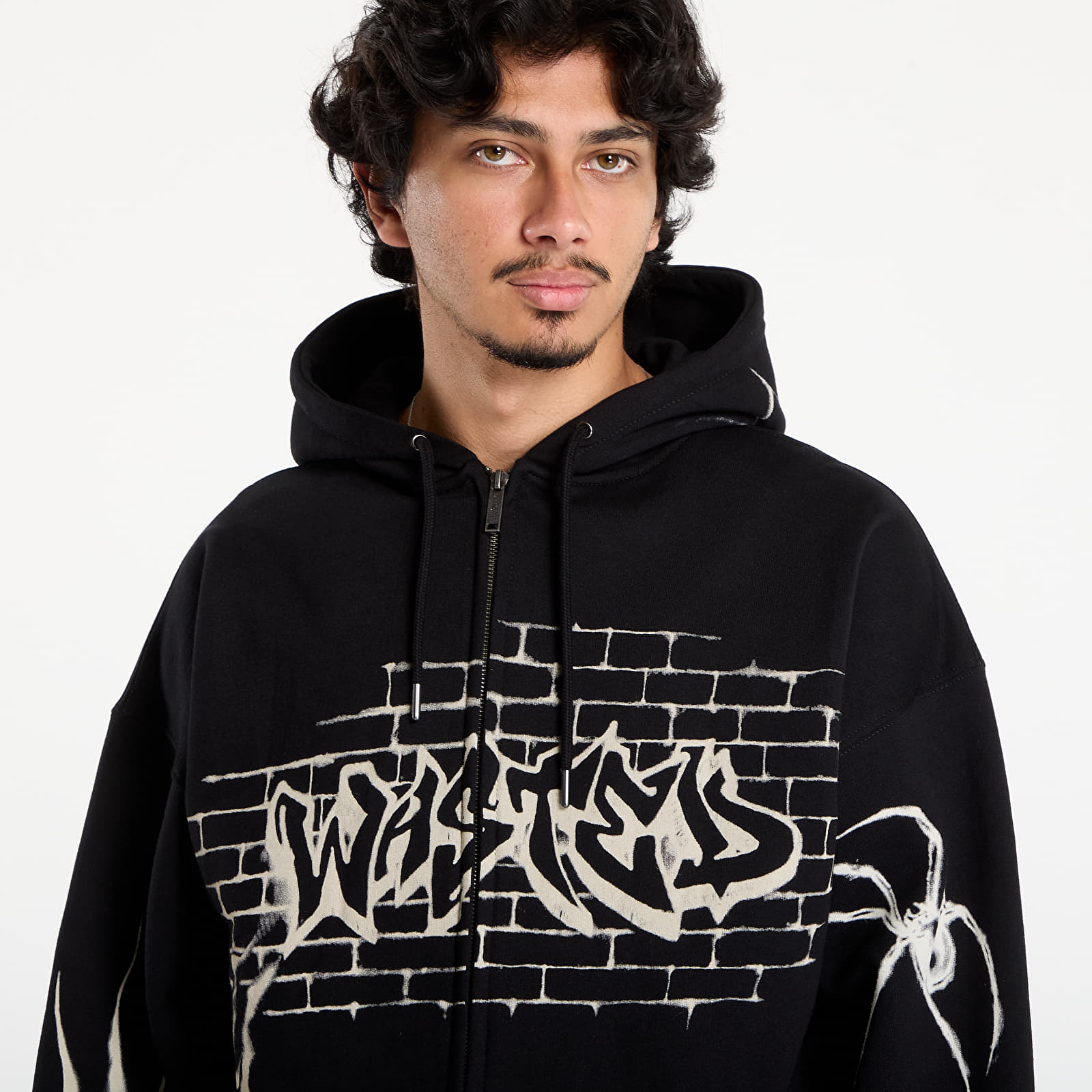 Sweats à capuche homme Wasted Paris M Atm Boxy Zip Hoodie Black