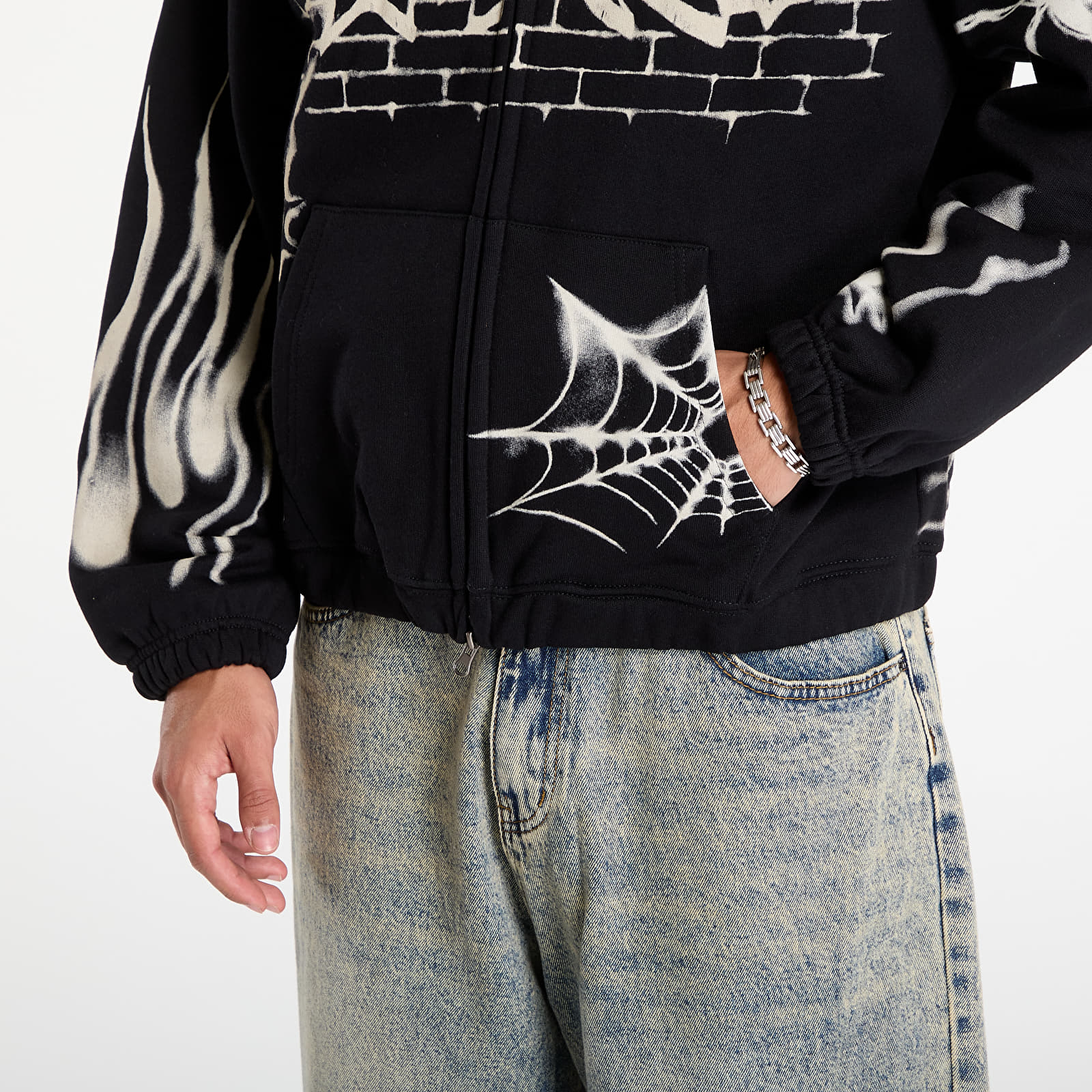 Sweats à capuche homme Wasted Paris M Atm Boxy Zip Hoodie Black