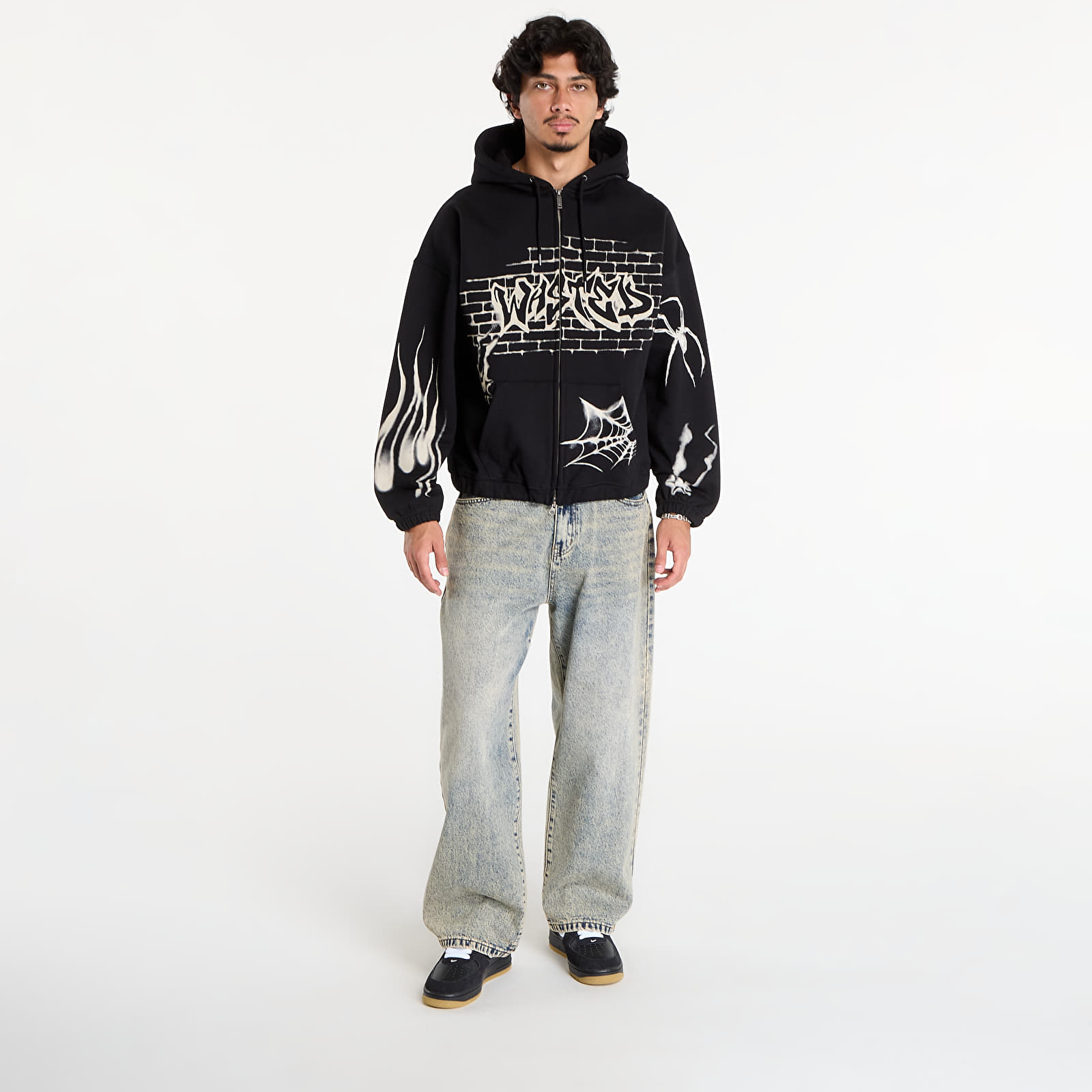 Sweats à capuche homme Wasted Paris M Atm Boxy Zip Hoodie Black