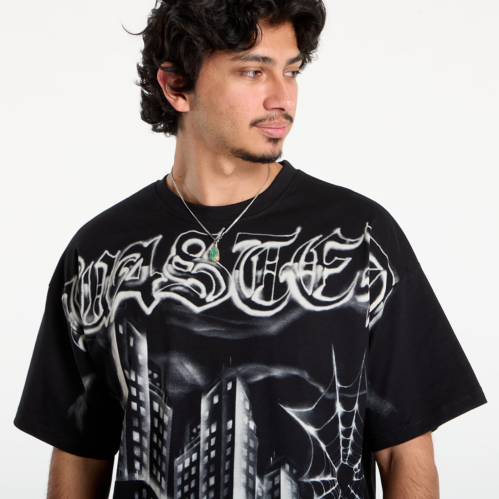 T-shirts homme Wasted Paris M Atm Boxy T-Shirt Black