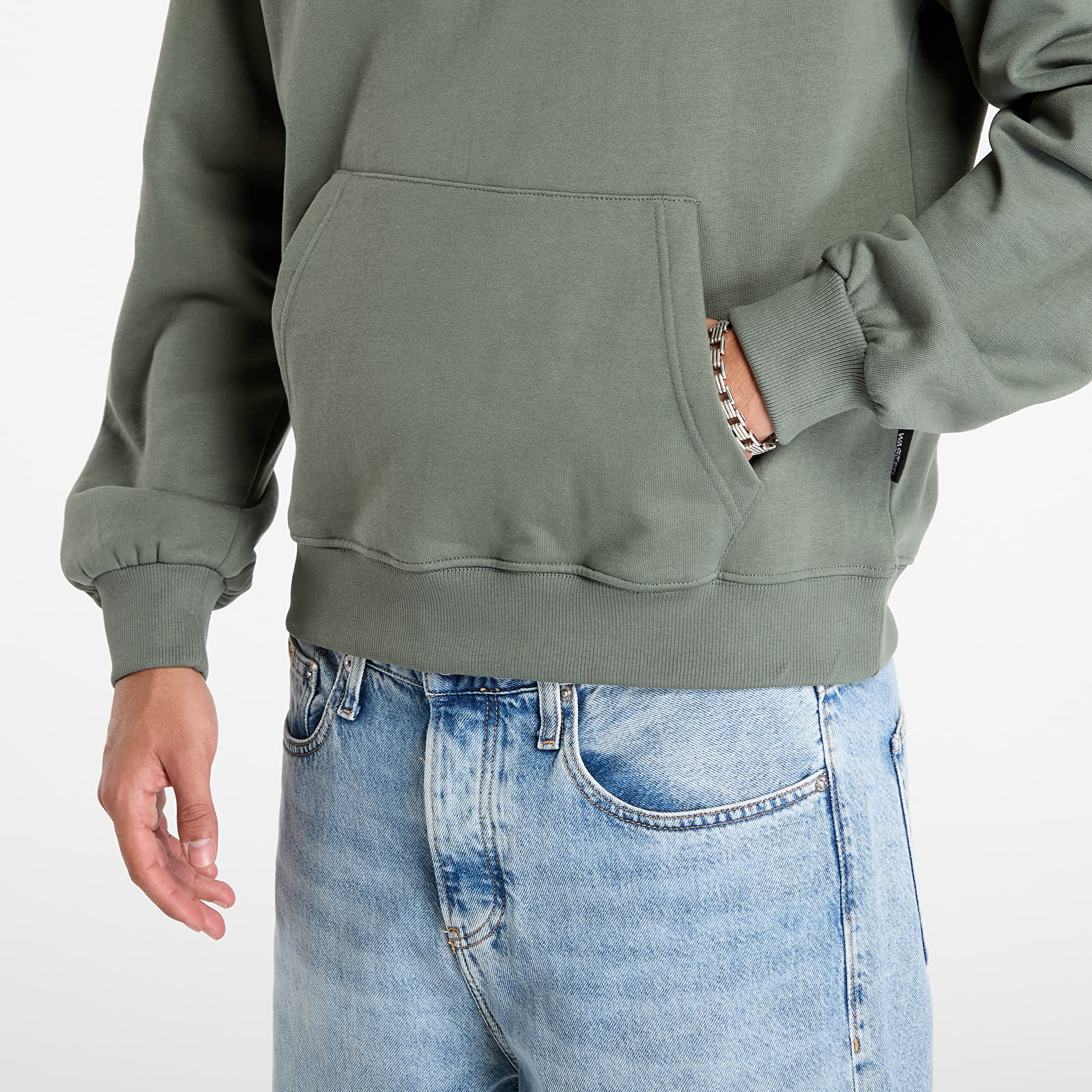 Sweats à capuche homme Wasted Paris M Crest Hoodie Lichen Green