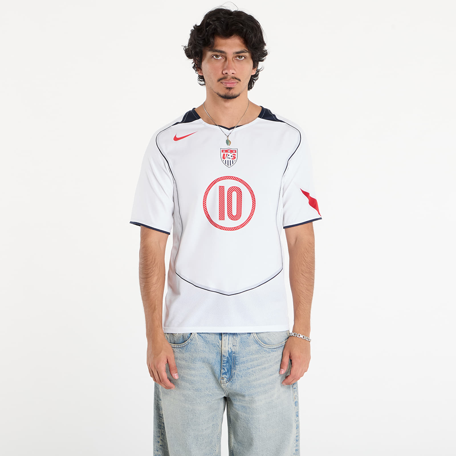 Мъжки тениски Nike Landon Donovan USMNT 2004 Total 90 Reissue Men's Nike Soccer Replica Jersey White/ College Navy/ University Red