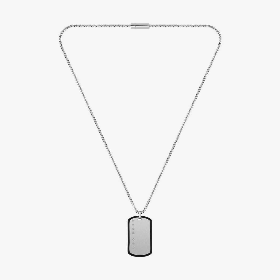 Hugo Boss Necklace Id 1580050 Black/ Silver Universal