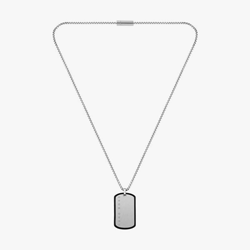 Hugo Boss Necklace Id 1580050 Black/ Silver