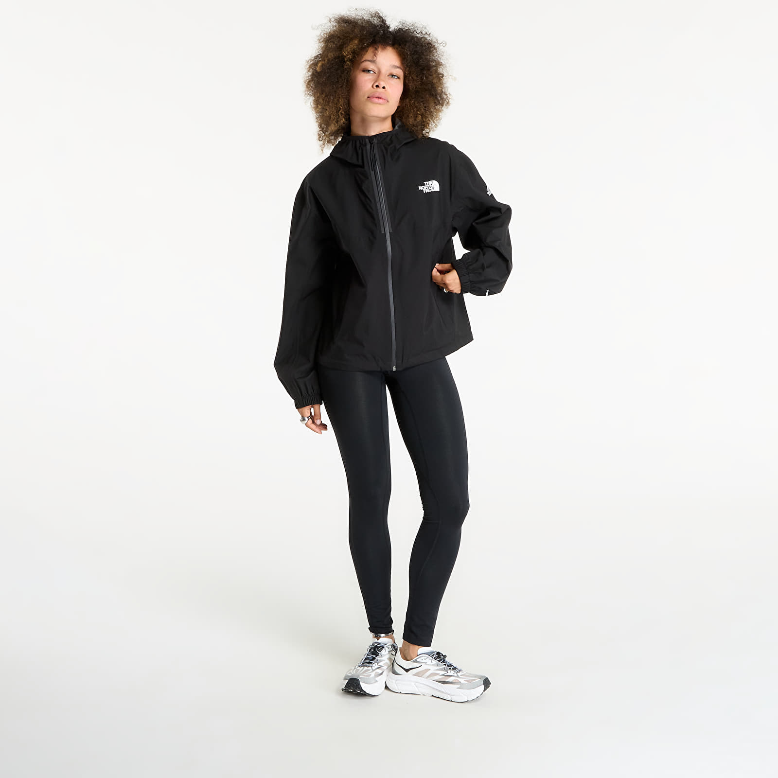 Jachete pentru femei The North Face W Mountain Athletics Rainlit Hooded Jack TNF Black