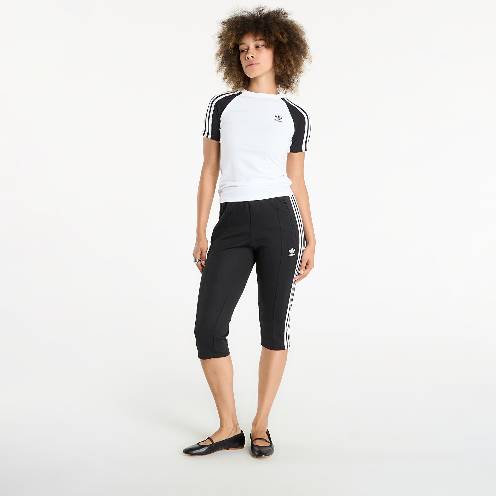 Dámské tepláky adidas Capri Trackpant Black/ White
