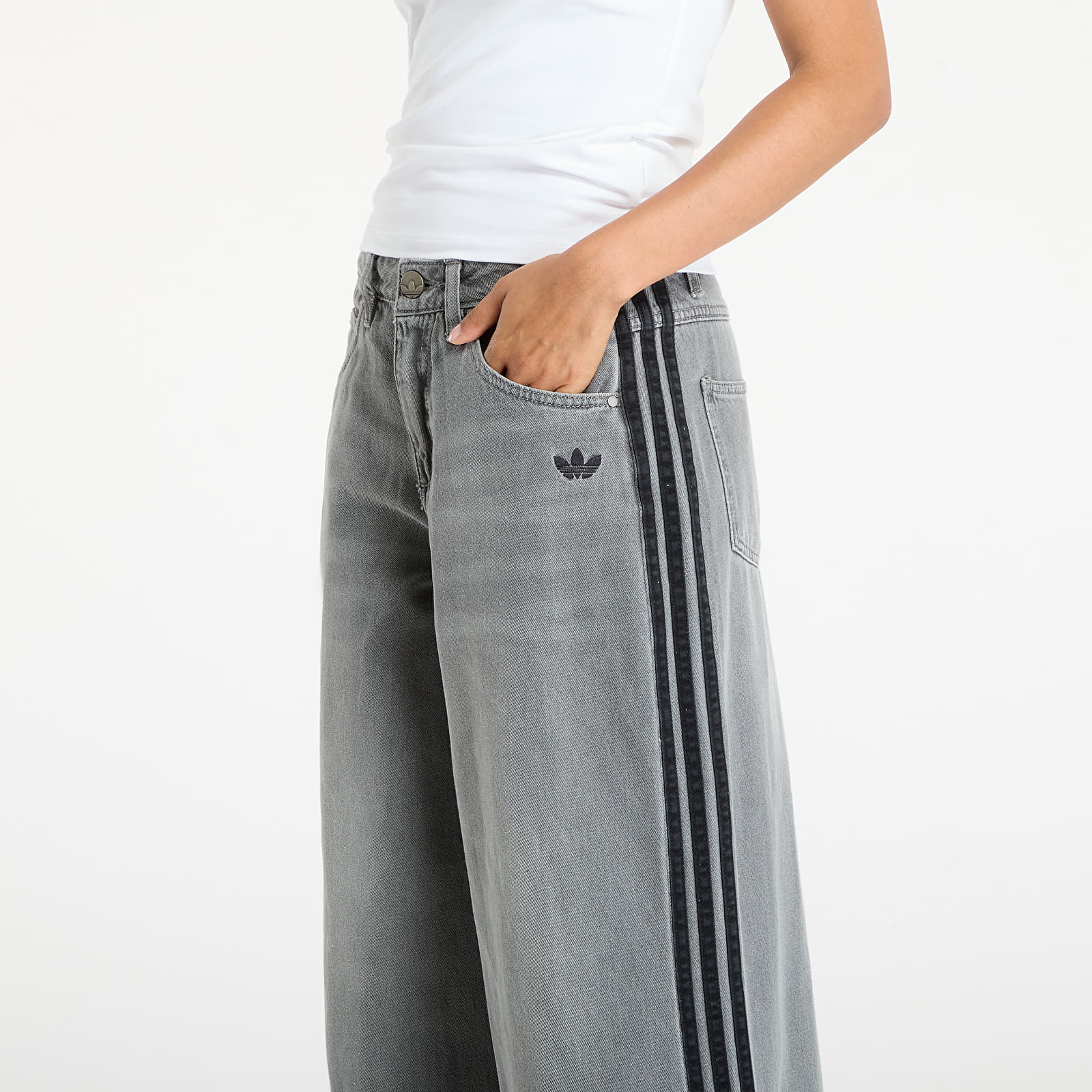 Dámské kalhoty adidas Adicolor Denim Adilenium Pant Washed Grey Denim